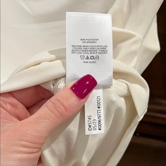 NWOT! Express Ivory Draped Blouse - Picture 4 of 5